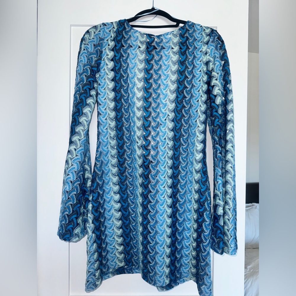 Emory Park Blue and White Swim Coverup